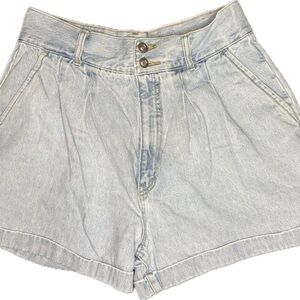 Forever 21 Women’s Light Wash Denim Shorts Size 29 High Rise Cuffed Hem